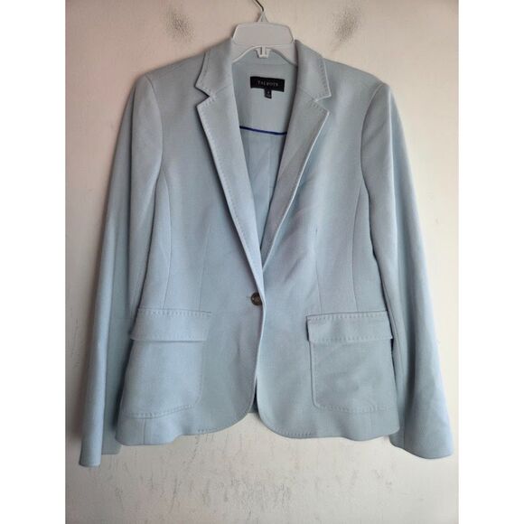 Talbots Light/Pastel Blue 1 Button Single Breasted Notch Lapel Blazer size 8 - Picture 1 of 16